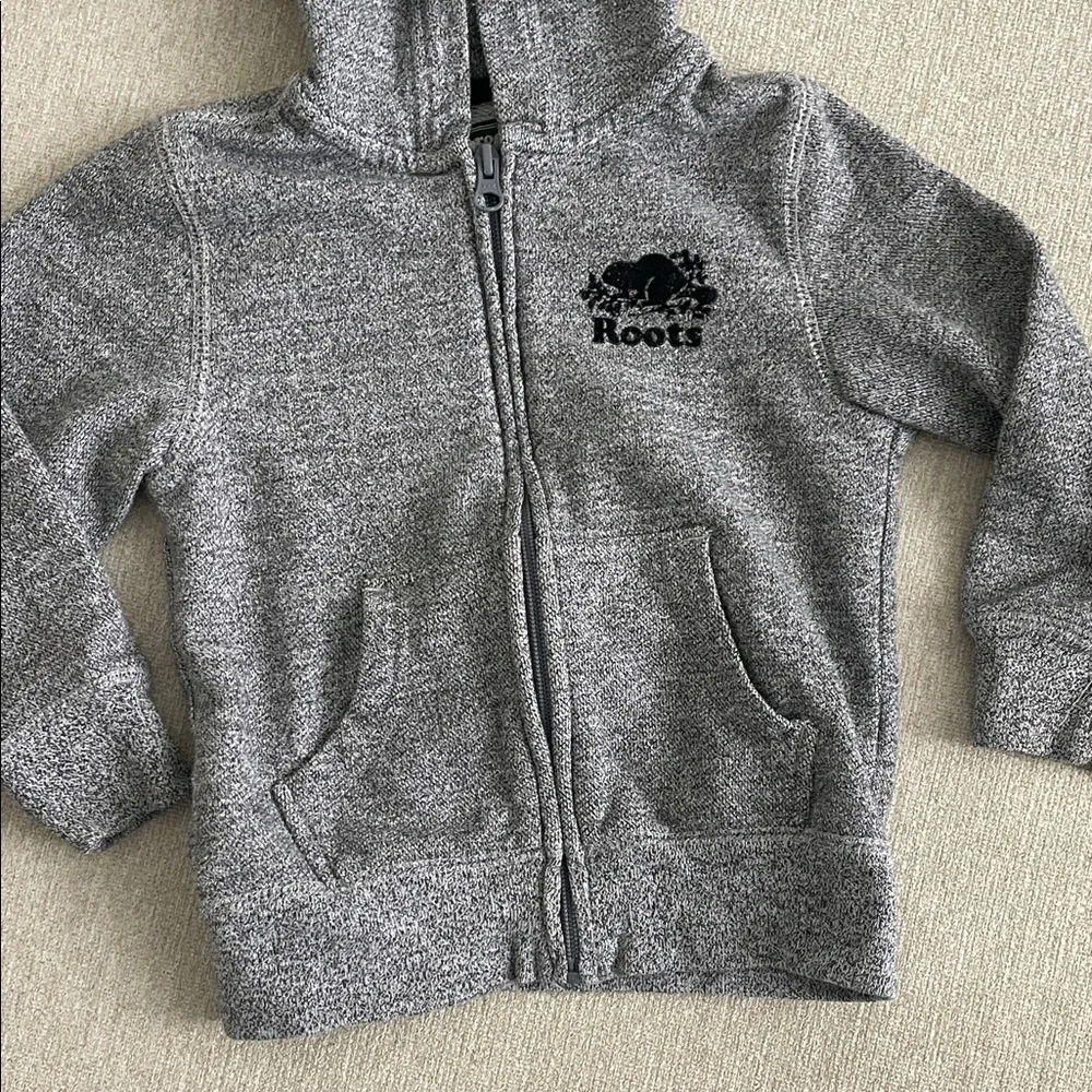 4T Roots Kids salt & pepper Full-Zip Hoodie - Picture 3 of 6